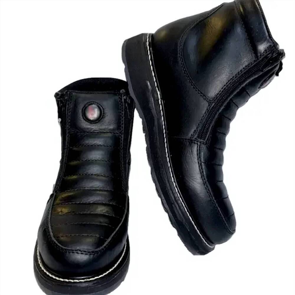 NEW HAMMER men's double density zipper boots in black